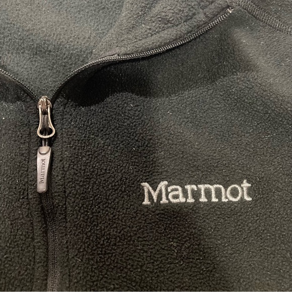 Marmot Polartec Men's M Classic Fleece 1/4 Zip Pullover Black Medium EUC - Picture 3 of 16